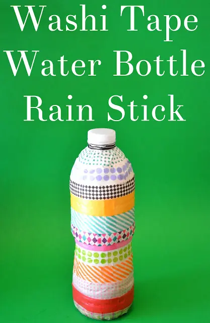 Washi Tape Water Bottle Rain Stick Tutorial