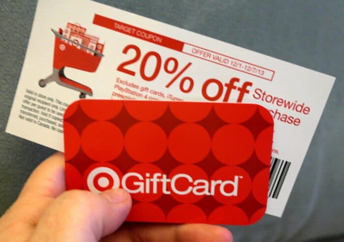 Target Gift Card and Coupon