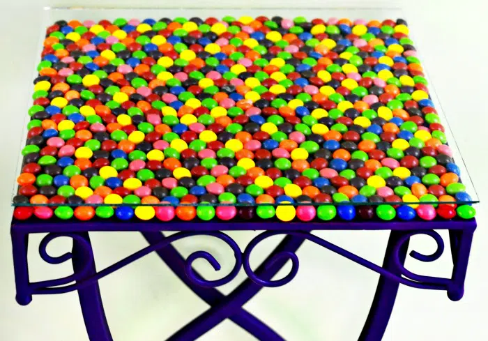 Skittles Mosaic Table Top #VIPFruitFlavors #collectivebias #shop
