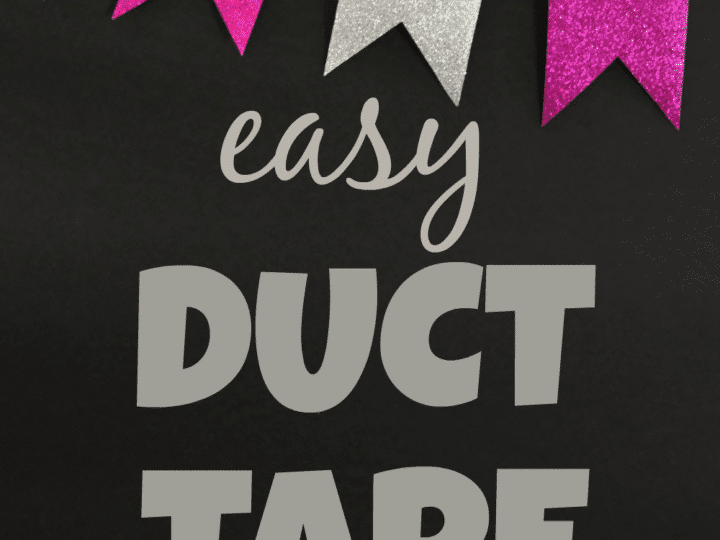 Make and easy and fun bunting from glitter duct tape! It only takes a few minutes to complete. #HerHealth #CollectiveBias #shop