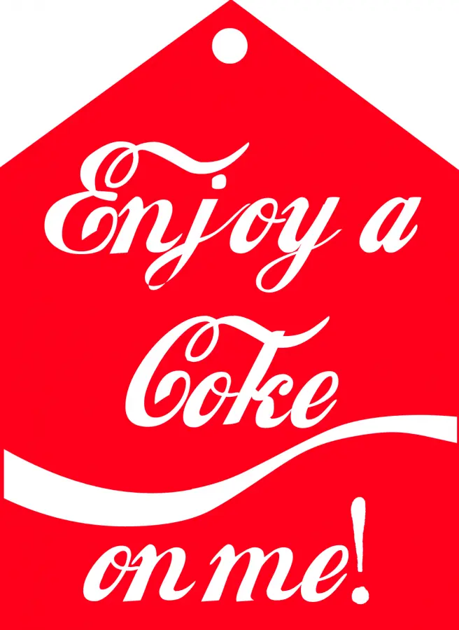 Enjoy a Coke Bottle Tag #ShareItForward #shop