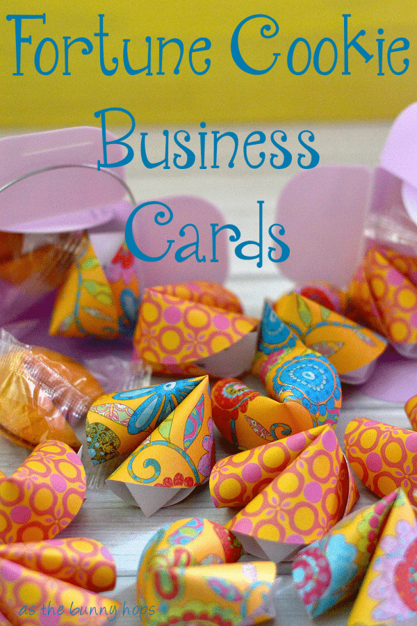 Make paper fortune cookies to use as business cards and stand out from the crowd!