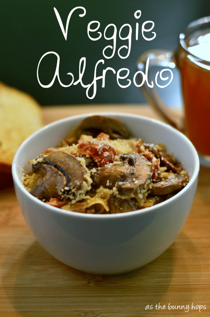 Easy Veggie Alfredo Pasta and Autumn Spiced Tea As The Bunny Hops®