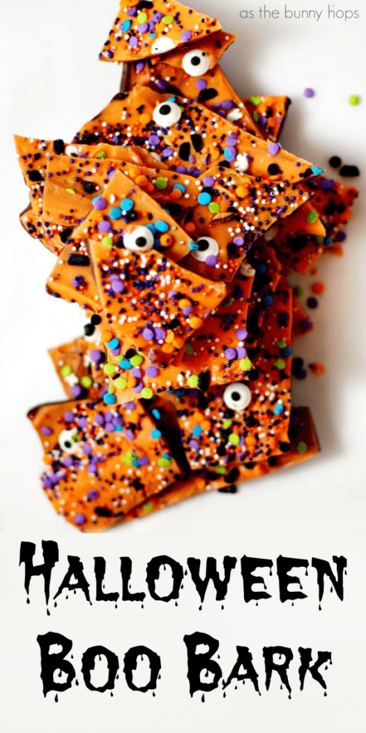 If you love chocolate and Halloween, you'll definitely want to make an easy and fun batch of Halloween Boo Bark! Get the recipe and lots of fun Halloween inspiration at As The Bunny Hops!