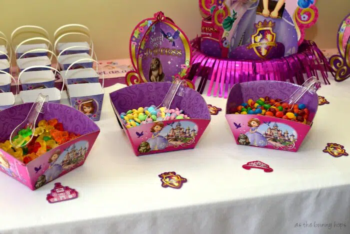 Include a fun mini candy buffet at your Sofia The First party!