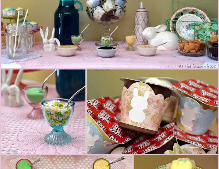 Create a Shabby Chic Easter Party featuring Snack Pack pudding! #SnackPackMixins #ad