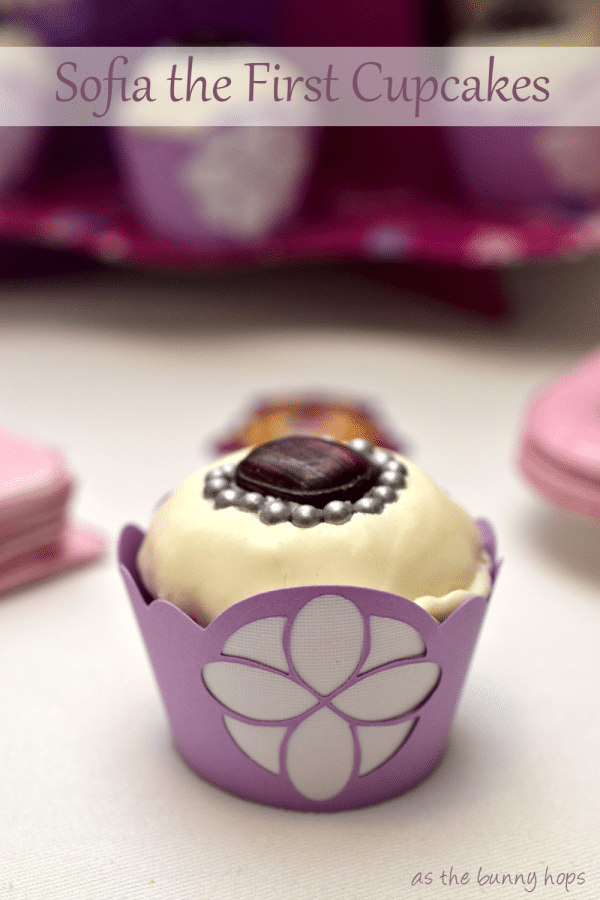 Make easy and fun Sofia the First Cupcakes for your princess in training party!