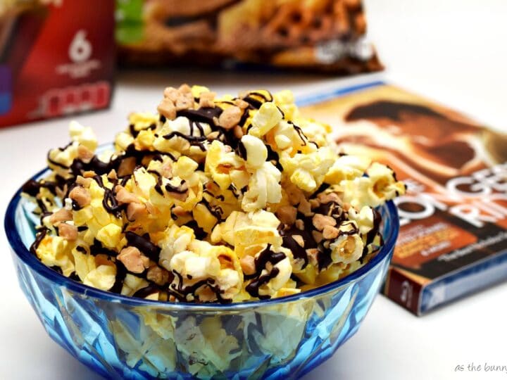 English Toffee Popcorn is the perfect movie night snack. It's easy to make in just a few minutes!