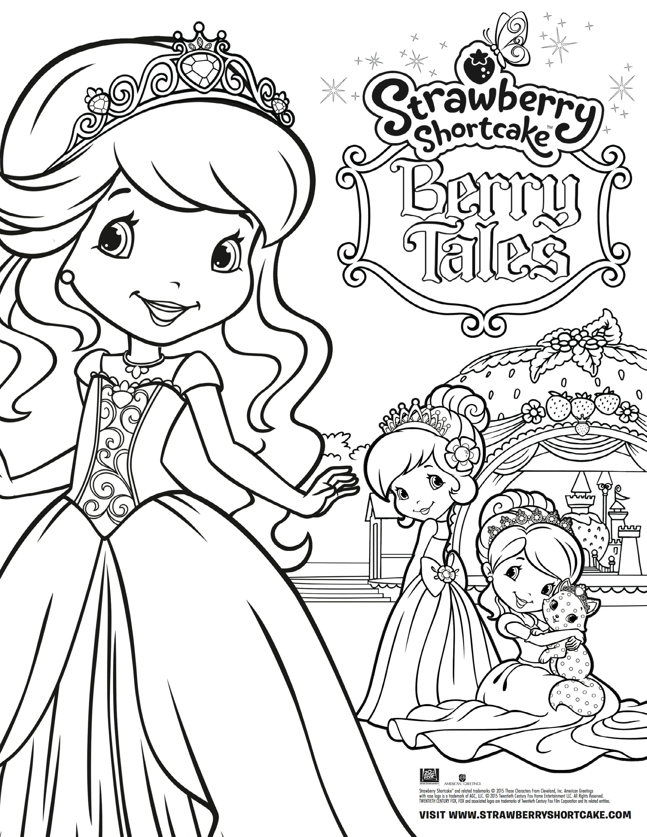 Strawberry Shortcake Berry Tales Takes the Stage Coloring Page ...