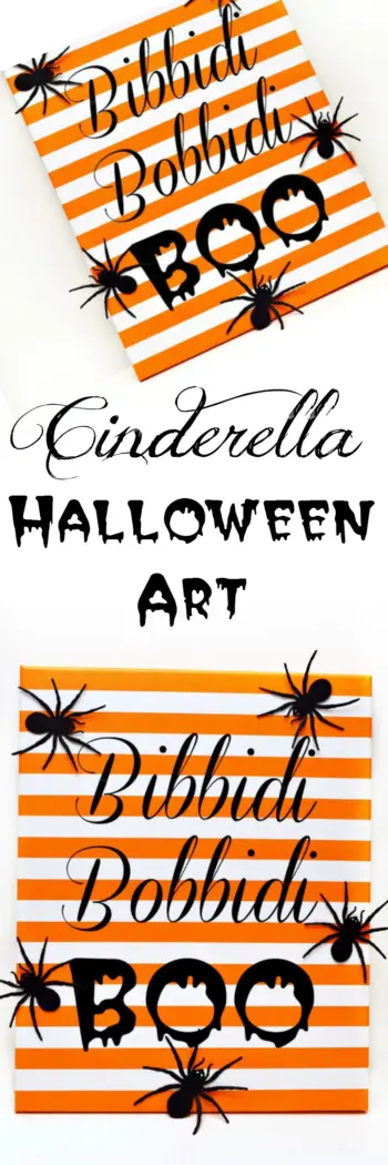 Make a fun Bibbidi Bobbidi Boo Art project, inspired by Cinderella and Halloween! Printable and cut file instructions included!