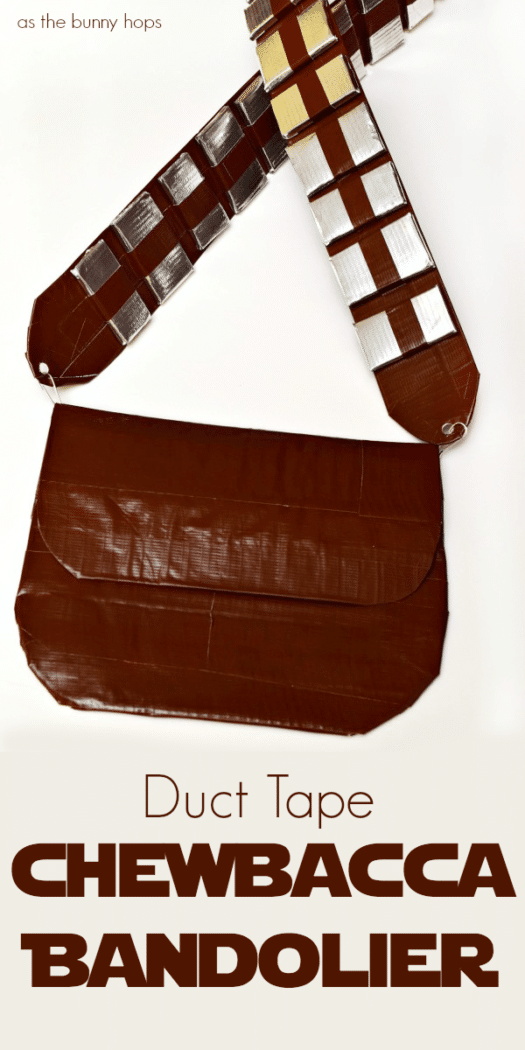 Make your own Chewbacca Bandolier from Duct Tape! Get all the details on this fun Star Wars craft at As The Bunny Hops! 