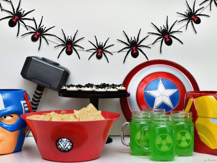 Plan a fun Avengers Halloween Party with Halloween costume supplies and a little DIY!