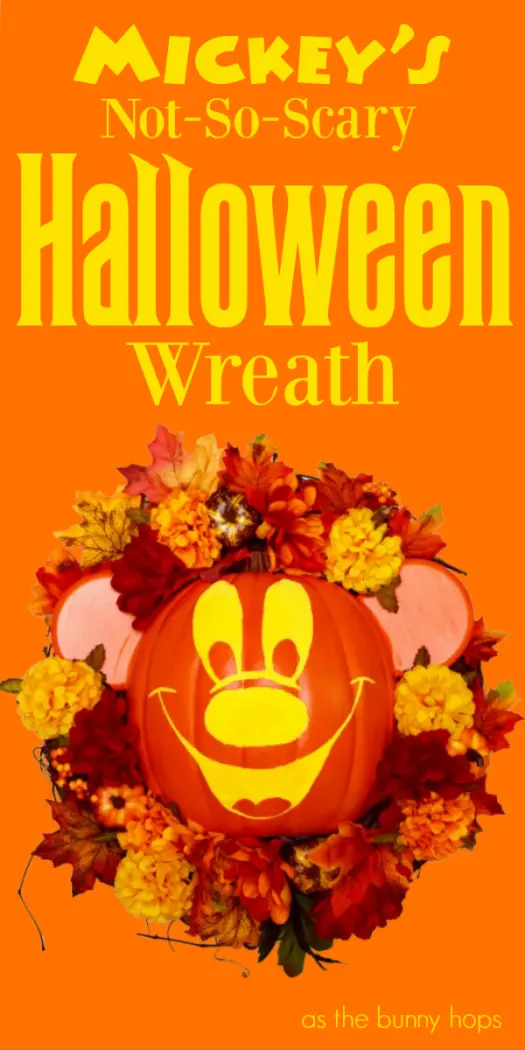 Create your own DIY Mickey's Not-So-Scary Halloween Wreath! Get the details on this fun Disney craft at As The Bunny Hops!