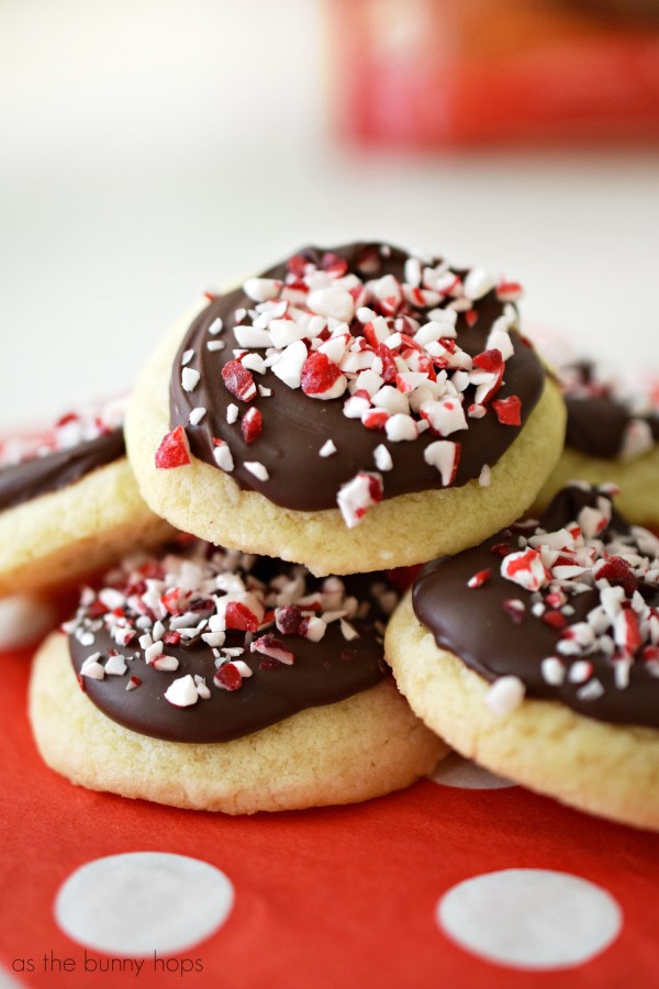 Peppermint Bark Cookie Stack