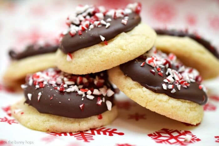 Peppermint Bark Sugar Cookies for Christmas