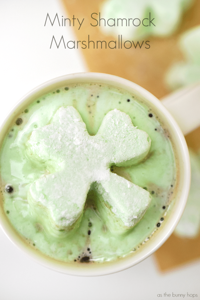 Ready for St. Patrick's Day? Celebrate with minty shamrock marshmallows!