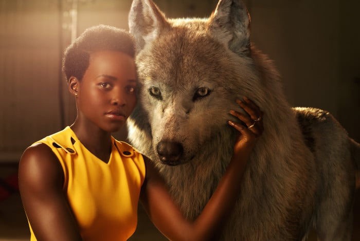 THE JUNGLE BOOK - Lupita Nyong'o voices Raksha, a mother wolf who cares deeply for all of her pups—including man-cub Mowgli, whom she adopts as one of her own when he's abandoned in the jungle as an infant. "She is the protector, the eternal mother," says Nyong'o. "The word Raksha actually means protection in Hindi. I felt really connected to that, wanting to protect a son that isn’t originally hers but one she’s taken for her own." Photo by: Sarah Dunn. ©2016 Disney Enterprises, Inc. All Rights Reserved.