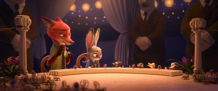 ZOOTOPIA – Pictured (L-R): Nick Wilde, Judy Hopps, Mr. Big. ©2016 Disney. All Rights Reserved.