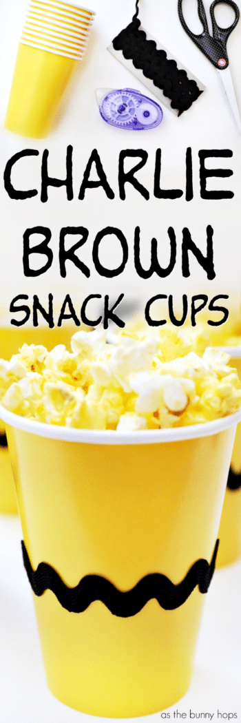 Celebrate family movie night with The Peanuts Movie and these fun Charlie Brown snack cups!