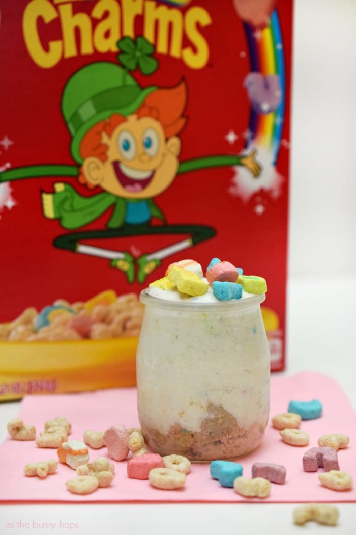 You're in for a sweet treat when you try this easy to make Lucky Charms Cheesecake In A Jar! 
