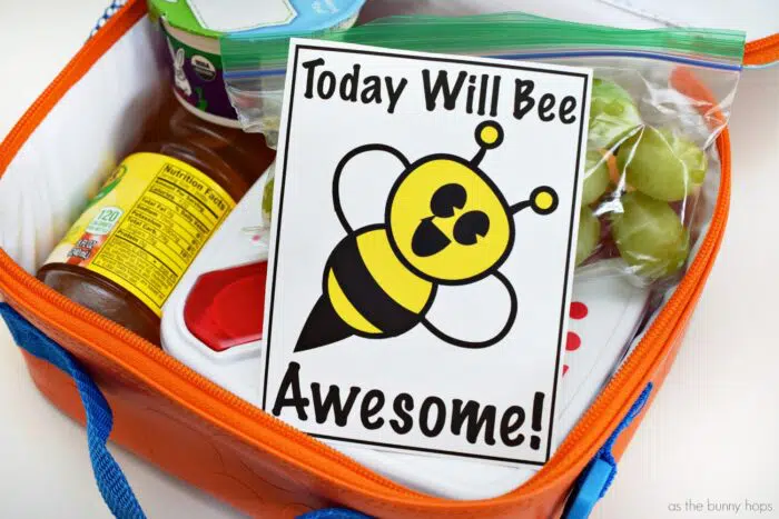 Today will bee awesome! Printable Lunchbox Note