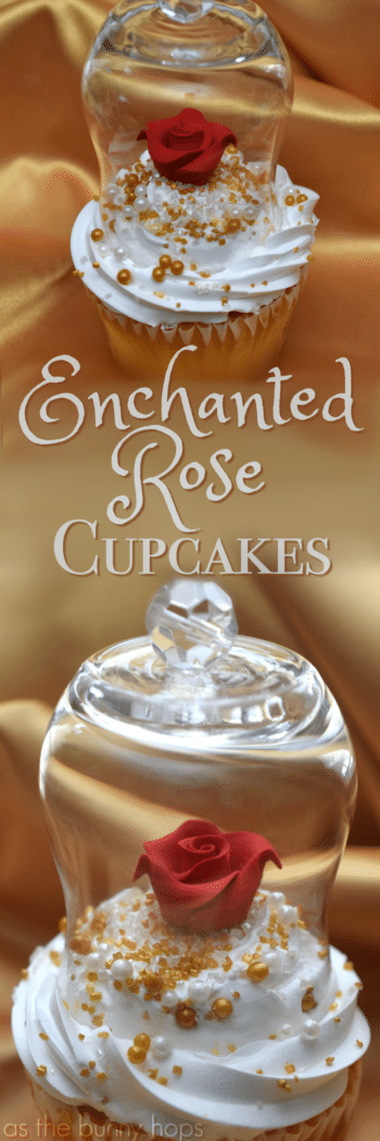 These easy to make Enchanted Rose Cupcakes are the perfect dessert for your Beauty and the Beast-inspired birthday party! 