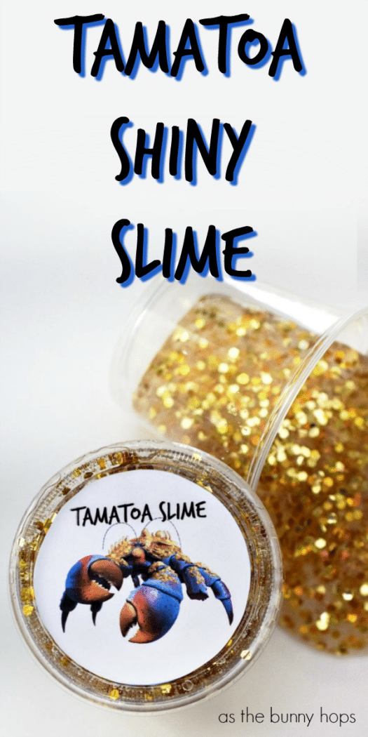 This Tamatoa Shiny Slime sparkles like a wealthy woman's neck! Make your own in minutes with just four ingredients. Visit As The Bunny Hops for lots more Disney DIY and craft inspiration! 