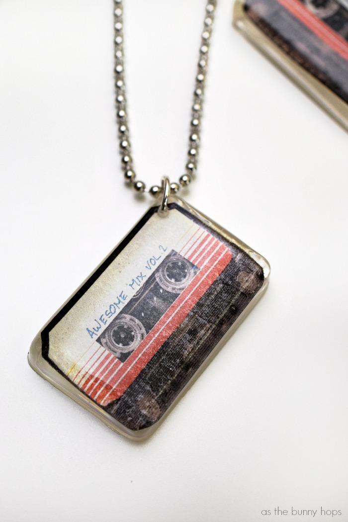 Guardians of the Galaxy Awesome Mix Vol 1 Cassette Pendant Necklace