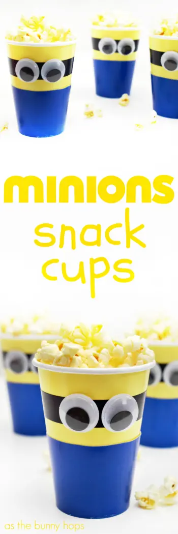 You'll go bananas for these easy to make Minions Snack Cups! 