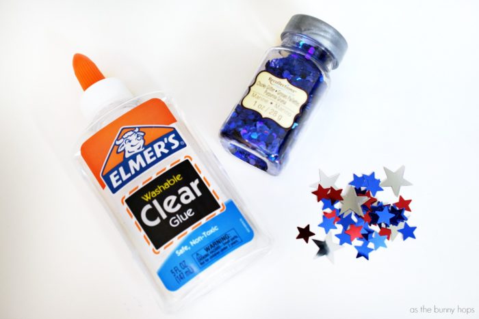 Celebrate the 4th of July with a batch of star spangled slime! Includes easy recipe and shopping guide for supplies! 
