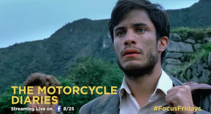 Three classic Focus Features films will be streamed live over the next three Fridays. Watch The Motorcycle Diaries, The Constant Gardner and Eternal Sunshine of the Spotless Mind on Facebook!