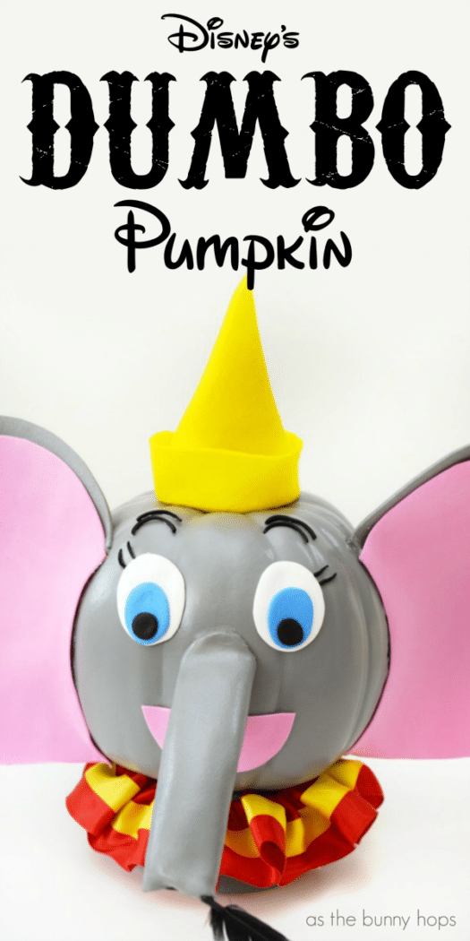 Grab your magic feather and get ready to take flight with this easy and fun DIY Dumbo Pumpkin! Find the instructions and lots of Disney Halloween DIY inspiration at As The Bunny Hops! 