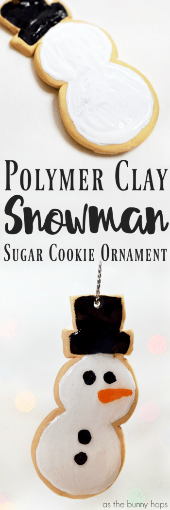 Enjoy a calorie-free treat when you make adorable snowman sugar cookie ornaments from polymer clay! 