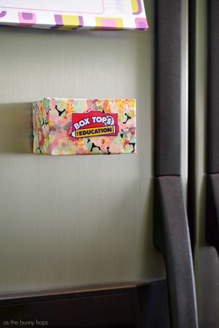 Nowhere to save your Box Tops? Make an easy magnetic Box Tops holder you can keep on your fridge! The kids can even help you with this simple DIY.