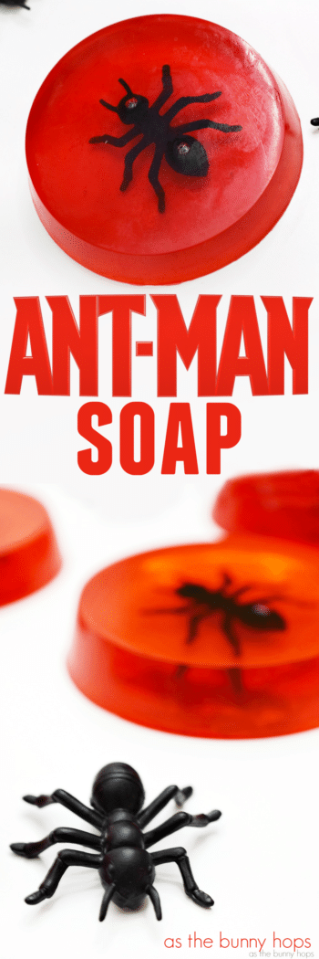 You can make Marvel-themed Ant-Man soap in just minutes. They make a gift or party favor! Get the full supply list and DIY instructions at As The Bunny Hops! 