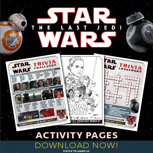 Download Star Wars The Last Jedi Activity Pages 