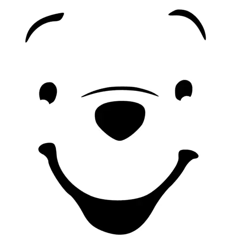Winnie the Pooh face silhouette PNG