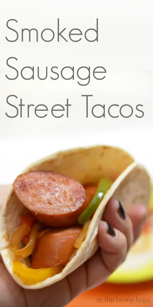  Make any night “Taco Tuesday” with these Smoked Sausage Street Tacos! Get the easy recipe at As The Bunny Hops! 
