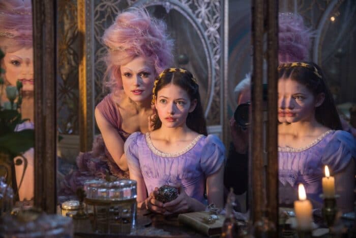 Keira Knightley is the Sugar Plum Fairy and Mackenzie Foy is Clara in Disney’s THE NUTCRACKER AND THE FOUR REALMS.