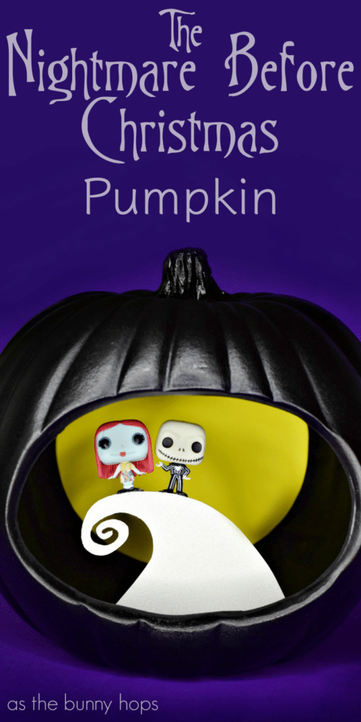 This is Halloween! Celebrate with this easy to make The Nightmare Before Christmas Funko Pop! Pumpkin! Get this and plenty of Disney DIY Halloween inspiration at As The Bunny Hops!