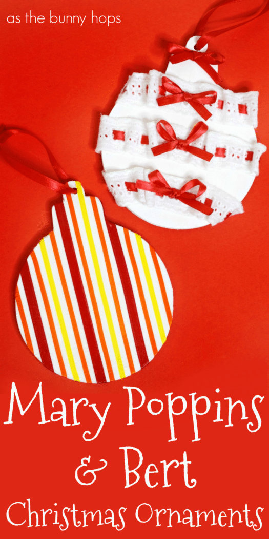 It's a jolly holiday when you make your own Mary Poppins and Bert Christmas ornaments! Get the details on how to make your own Mary Poppins-inspired ornaments and lots of Disney Christmas craft ideas at As The Bunny Hosp!