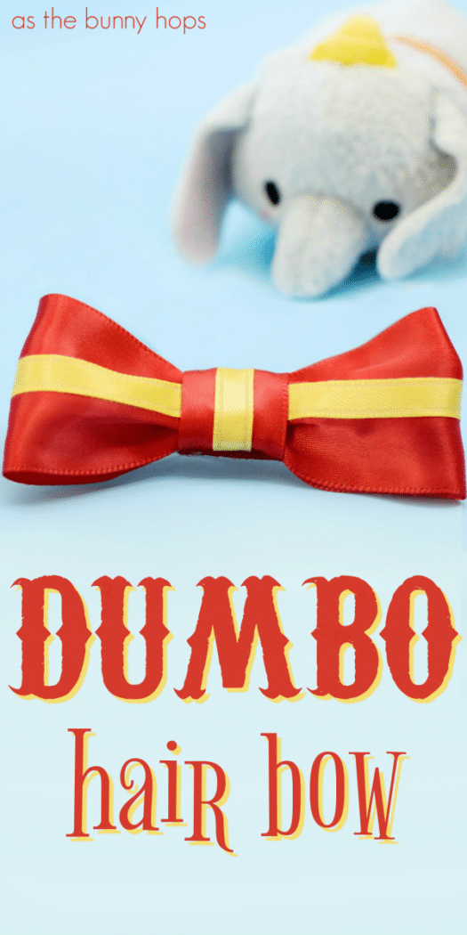 Celebrate your favorite elephant with this easy to make Dumbo hair bow! Get the DIY instructions and more Disney hair accessory craft inspiration at As The Bunny Hops!