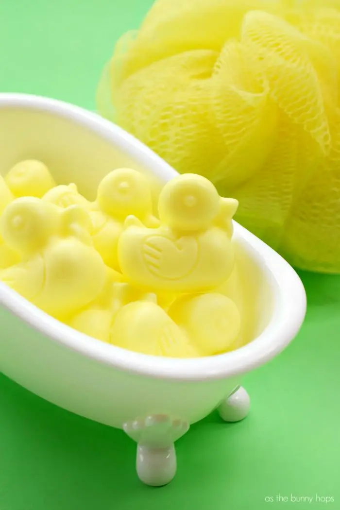 Make bath time more fun with a batch of adorable little rubber duckie soaps! 