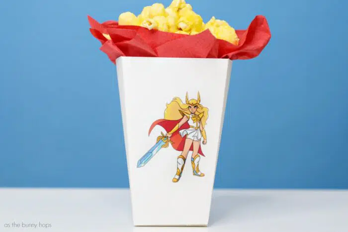 Celebrate an all new season of She-Ra and the Princesses of Power by making a fun She-Ra printable popcorn box!