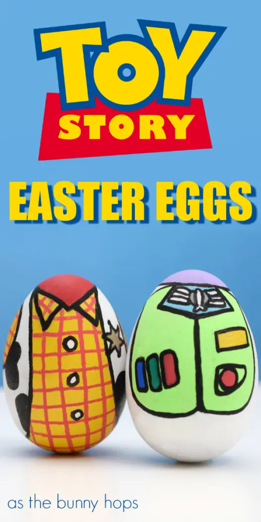 Get ready for Easter with some DIY Toy Story Easter Eggs featuring Woody and Buzz! Hop over to As The Bunny Hops for the DIY details, a video and lots more Disney Pixar craft inspiration! 