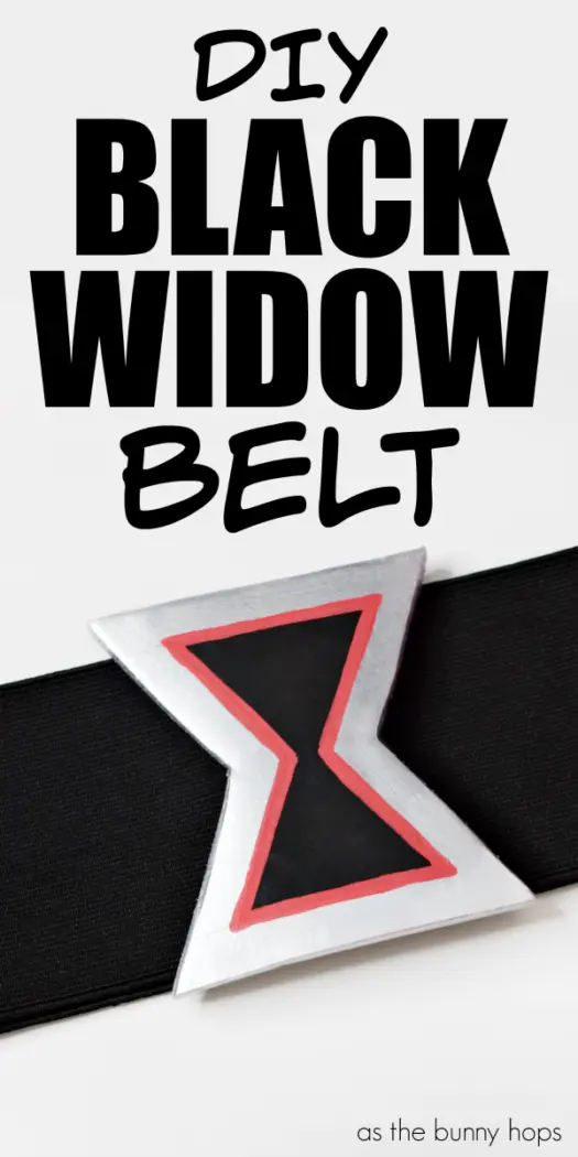 Get ready for Halloween or your favorite Con with this easy to make Black Widow Belt! Get the details on this Marvel craft, and lots of movie inspiration, at As The Bunny Hops! 