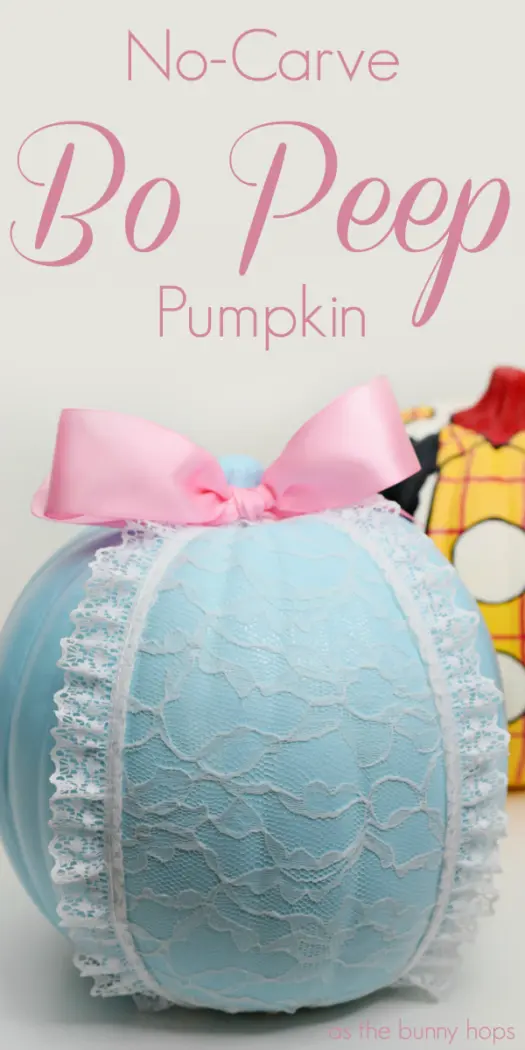 Grab some lace and some paint and create a fun Bo Peep pumpkin this Halloween! Get the details on this fun Disney Pixar DIY at As The Bunny Hops, along with tons of Halloween craft ideas! 