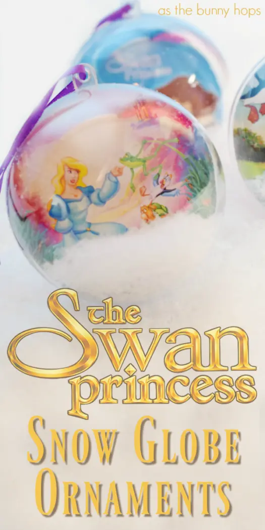 Celebrate the 25th anniversary of The Swan Princess by making kid-friendly Swan Princess Snow Globe Ornaments! Get the details on this easy craft and the printable at As The Bunny Hops! 