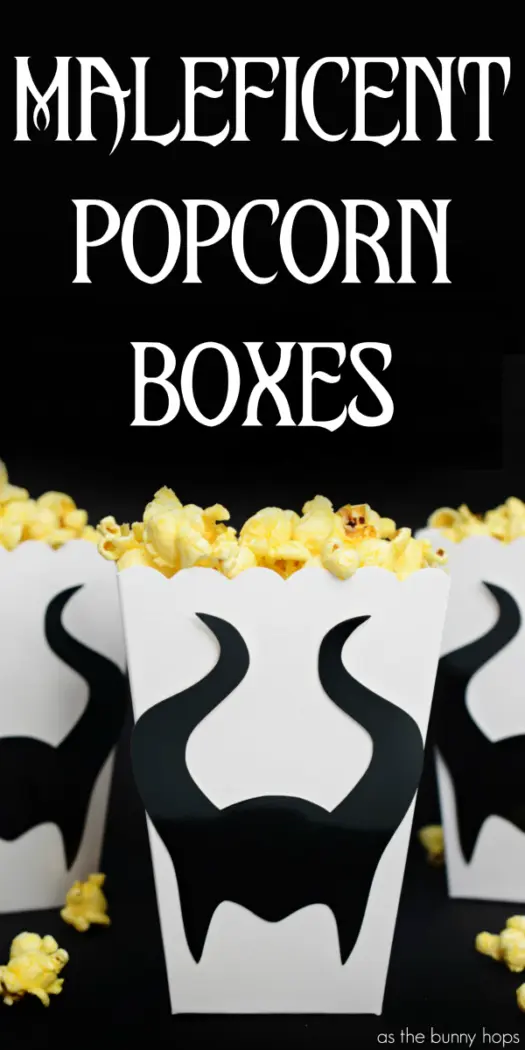 Get ready for your next movie night with these Maleficent Popcorn Boxes! Hop over to As The Bunny Hops for the details on how to make this easy craft, along with a ton of Disney DIY ideas! They're perfect for a Maleficent movie night or party theme! 