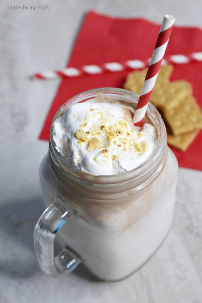 When you make a batch of whipped s'mores milk, it's like creating summers by the campfire in a cup! 